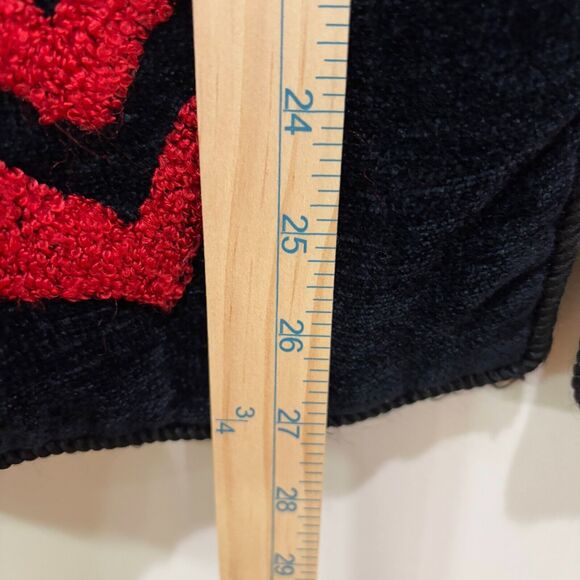 VTG Red Gray Chenille Embroidered Patchwork Jacket Womens XL Artsy 80s Abstract - Picture 8 of 11